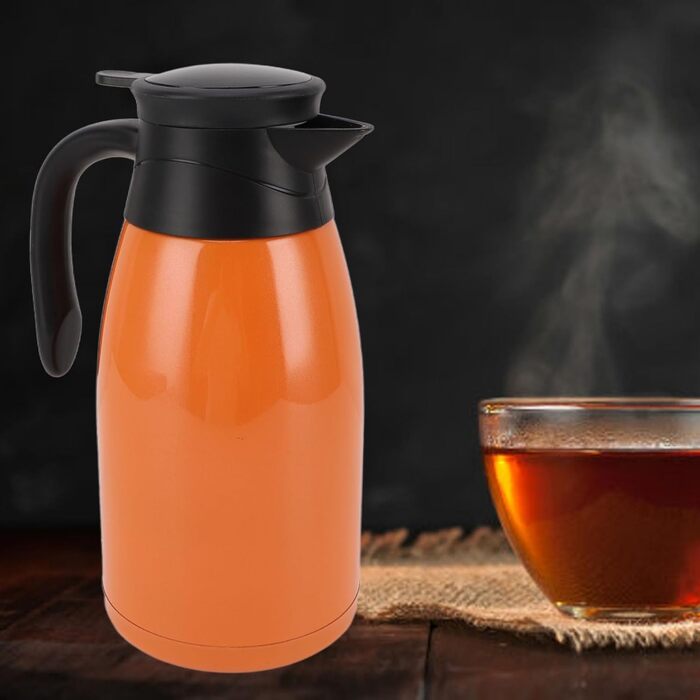 Автомобільний чайник Tyenaza 1400 мл, нержавіюча сталь, 24 В, 180 Вт, герметичний, помаранчевий, для води, чаю, кави, молока