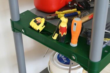 Пластиковий стелаж PROREGAL &quotСірий ведмідь&quot Високий ВxШxГ 180x100x46 см Вантажопідйомність полиці 120 кг Сіро-зелений Пластиковий стелаж для підвалу, стелаж для зберігання, безригельний стелаж ВxШxГ 180x100x46 см сіро-зелений