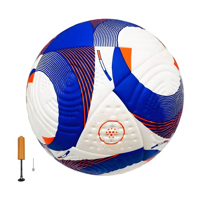 Футбольний м&39яч розміру 5, тренувальний футбольний м&39яч ліги, дитячий та дорослий футбольний м&39яч для матчів, чудовий футбольний подарунок з насосом, синій