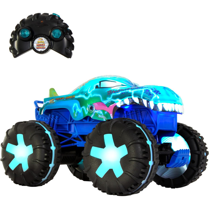 Машинка на дистанційному управлінні Hot Wheels Monster Trucks, іграшкова вантажівка, збільшена в масштабі 115 Mega-Wrex Alive з пу