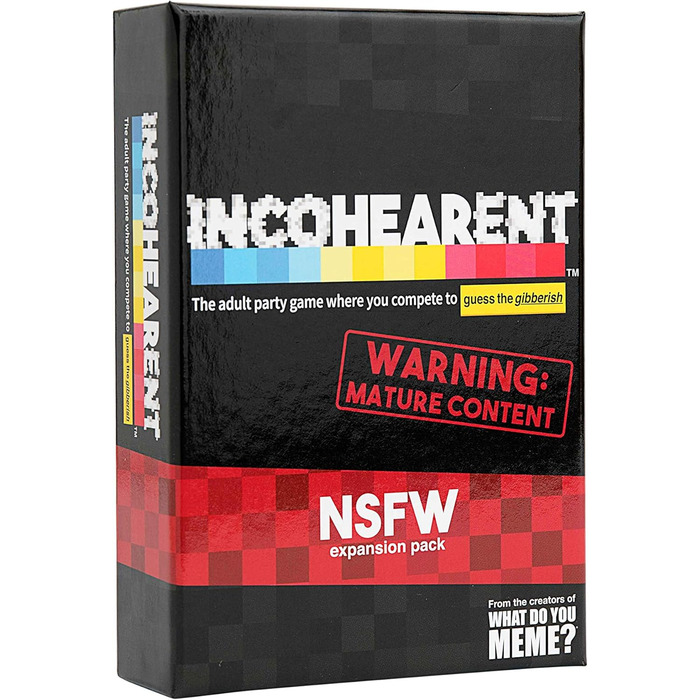 ЩО ТИ МЕМИШ Incohearent Expansion Pack - NSFW Edition - призначений для доповнення до основної гри Incohearent Uncohearent Expansion Pack NSFW