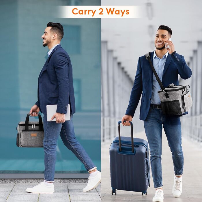 Сумка-холодильник Lifewit 15 л, ізотермічна сумка для обіду, сумка-холодильник для їжі, фруктів, з пластиковою підкладкою, теплоіз