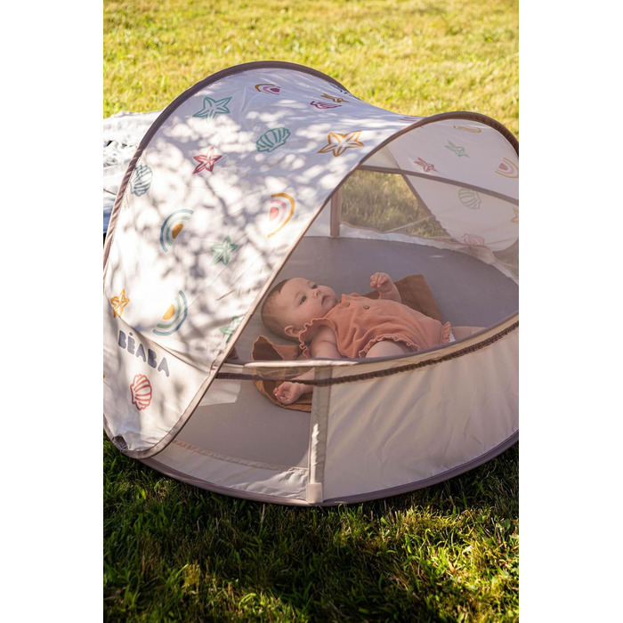 Пляжний намет, Дитячий намет 2 в 1 із захистом від ультрафіолету, 0-24 місяці, Максимальний захист від ультрафіолету UPF50, Фільтровані ультрафіолетові промені, Вентиляція 360, Москітна сітка, Місткий, Система розкладання, Сумка для перенесення, BreezyNes