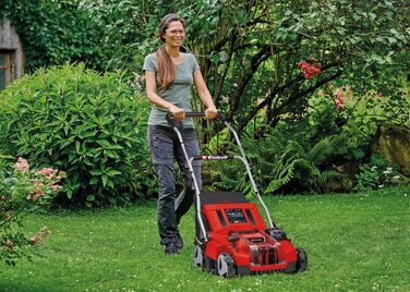 Аератор-садовий пилосос GE-SA 36/35 Li-Solo Power X-Change (Li-Ion, 36 В, безщітковий двигун, робоча ширина 35 см, мішок для збору трави 28 л, регульована глибина обробки, акумулятор та зарядний пристрій продаються окремо) у комплекті з аераційною та пило