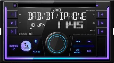 Підключення автомагнітоли JVC KW-DB95BT з подвійним DIN для пульта дистанційного керування на кермі, підключення для камери заднього виду