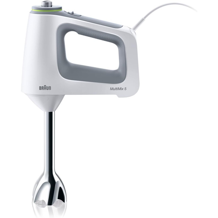 Ручний міксер Braun MultiMix 5 HM 5107 - ручний міксер з безступінчатим регулюванням швидкості, вкл. віночок, гак для тіста, ручни