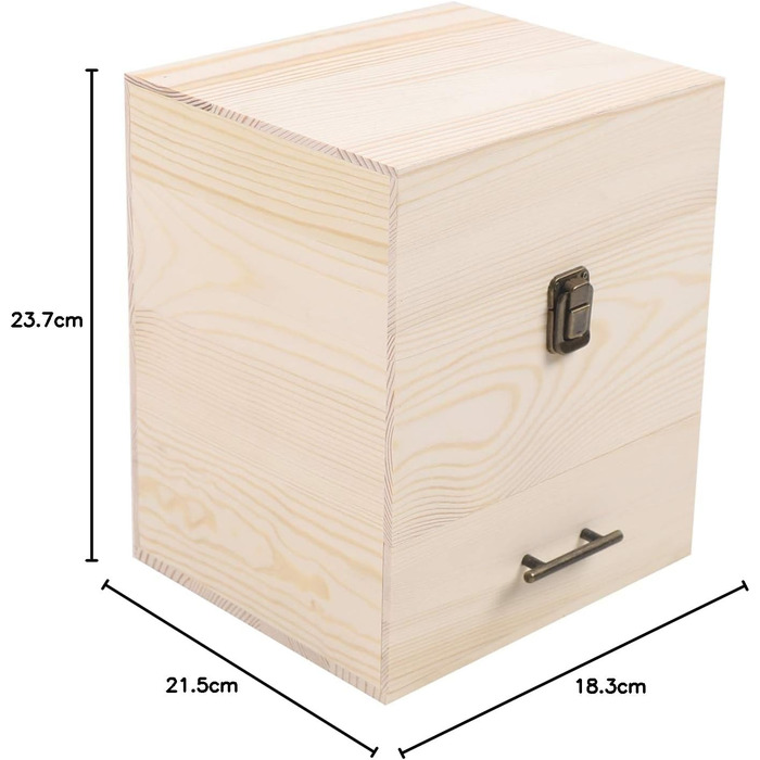 Рівневий дерев&39яний футляр для зберігання ефірних олій, футляр для ефірних олій, коробки для зберігання на 59 отворів, для флаконів об&39ємом 15 мл та 10 мл, лак для нігтів, 3-рівневий, 59 отворів, 3-