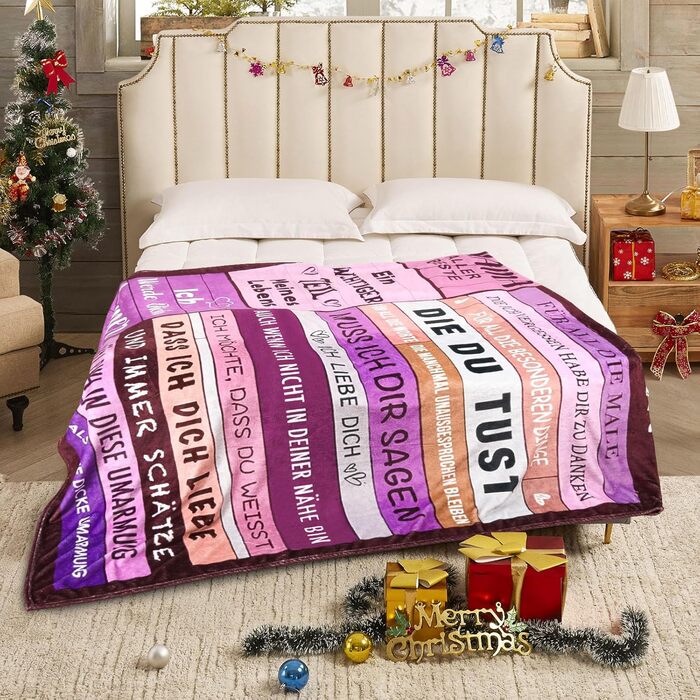 Подарунок для мами, ультрам&39яка фланелева ковдра 150200 см з друкованими благословеннями, м&39яка ковдра як подарунок на Різдво, день народження або День матері