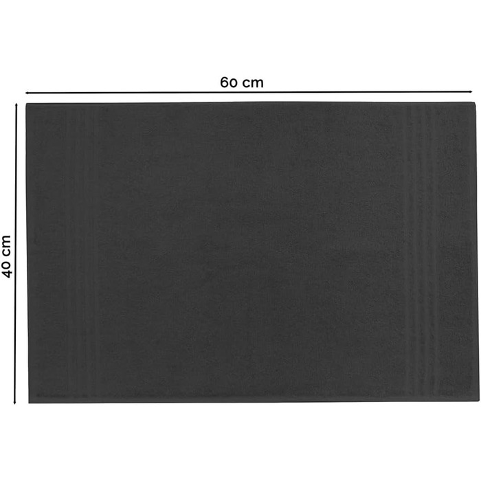 Набір ZOLLNER з 6 гостьових рушників розміром 40x60 см - сильно поглинаючі гостьові рушники чорного кольору - з практичною вішалко