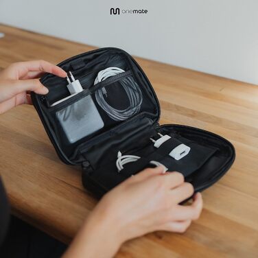 Водонепроникна сумка для кабелів onemate для батарейок, кабелів, блоків живлення і т.д. - Організатор для електронних предметів з