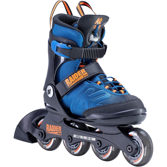Чорний - синій - помаранчевий, 2 Raider Pro Inline Skates L (EU 35-40 / UK 3-7 / US 4-8)