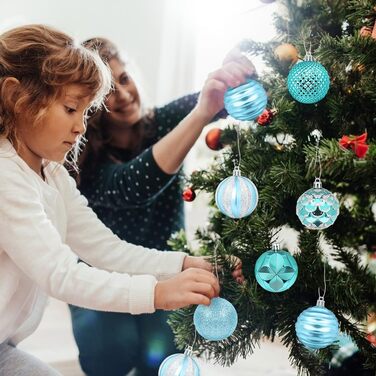 Сині різдвяні кульки 12 шт Aurasky