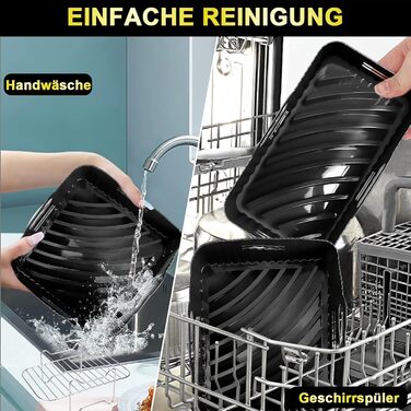 Силіконова форма YINGRACE для подвійної камери аерофритюрниці, для Tefal EY9018 5.2/3.1 л, Cecotec Cecofry DuoSize 9L, Philips Dual NA350/00 9L, багаторазова замість паперу для випічки для аксесуарів для фритюрниці