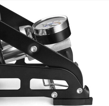 Велосипедний насос, подвійний циліндр, ножний насос з точним манометром для велосипеда, м&39яча, повітряної кульки, ножний насос, чорний