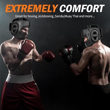 Шолом FIVING для боксу, захист голови для бойових мистецтв, тренувань з ММА, кікбоксинг, шолом для муай-тай, греплінгу, кікбоксингу, розмір L, чорний