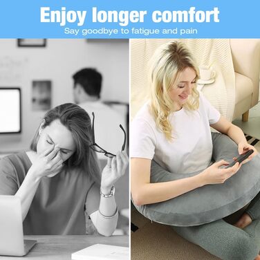 В&39язана подушка, підтримуюча в&39язана подушка, ергономічна в&39язана гачком подушка, для рукоділля, творчих моментів, читання та ігор, подушка для ліжка та дивана, підлокітник для читання, гри, роботи (сіра)