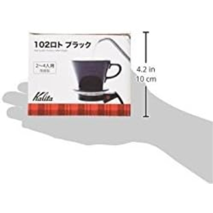 Крапельниця для кави Kalita Style, керамічна, чорна, 4 дюйми 102 Black (одинарна)
