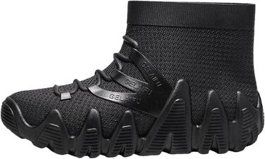 Чоловічі водні черевики/гумові чоботи, нековзні робочі черевики, товста підошва, заввишки до литки, підходять для активного відпочинку, такого як піші прогулянки, риболовля, садівництво та подорожі, чорні, розмір 40 2/3 EU