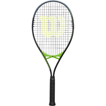 Тенісна ракетка Wilson Aggressor TNS RKT – чорно-зелена, 312 г, 4 3/8" (3), для потужної агресивної гри