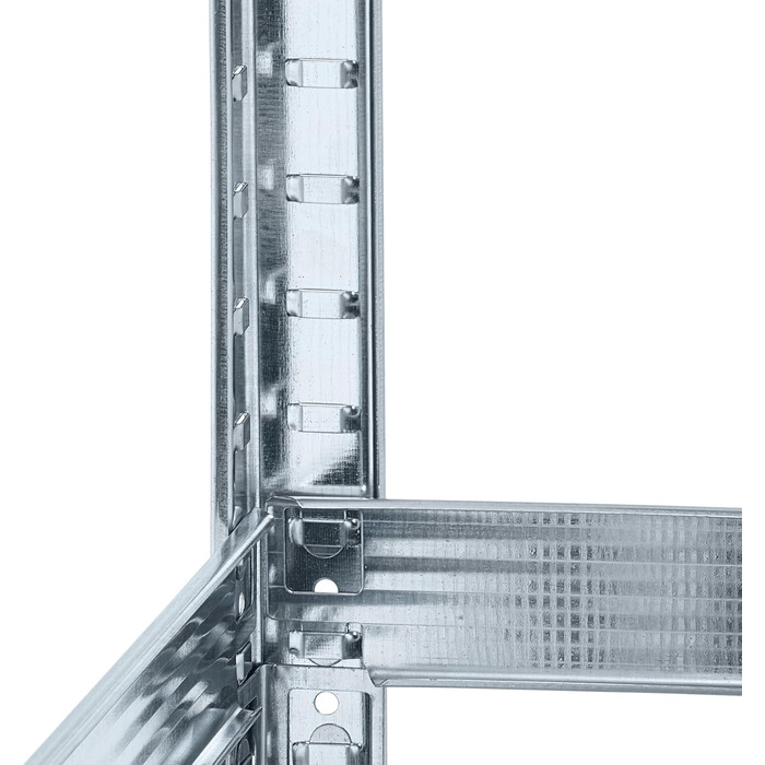 Міцний стелаж Relaxdays, ВxШxГ 120 x 60 x 30 см, 700 кг, оцинкована сталь, полиця для зберігання в підвалі та гаражі, коричневий/сріблястий