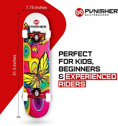 Скейтборд Butterfly Jive з канадським кленом, 31 дюйм