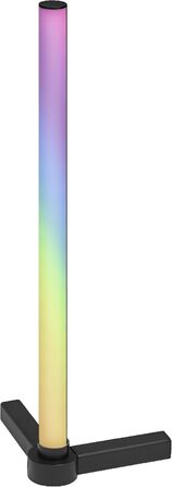 Розумна світлодіодна кутова настільна лампа Osram Smarte LED, 7.5 Вт, Magic RGB (кольори та ефекти), чорна, з пультом керування, IP20, диммер, 40 см