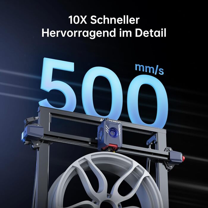 Принтер Anycubic Kobra 2 Max, високошвидкісний друк 500 мм/с, величезний розмір друку 420x420x500 мм, 3D-принтер із автоматичним в