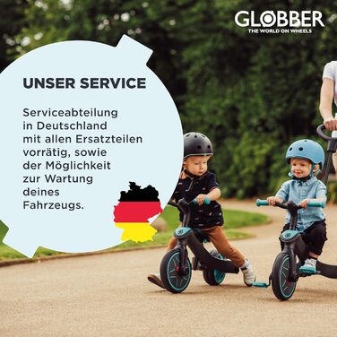 Складаний самокат GLOBBER JUNIOR Foldable Lights ECO Tretroller, 120/80 мм, ABEC 9, 3 колеса, LED-підсвітка, колір Blueberry