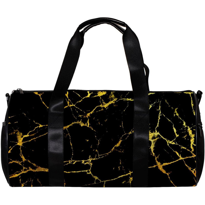 Спортивна сумка, маленька дорожня сумка, сумка для шопінгу та йоги, золотисто-чорновий мармур, сумка для фітнесу на відкритому повітрі, ручна поклажа