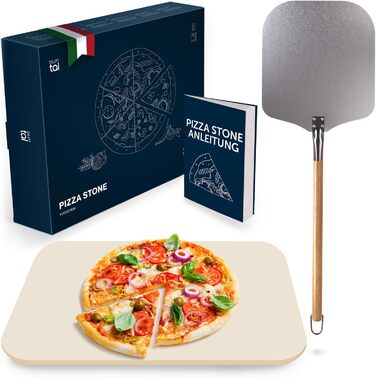 Камінь для піци з високоякісного кордієриту для піци, як італійська - термостійкий до 900 C - Камінь для піци для духовки та гриля