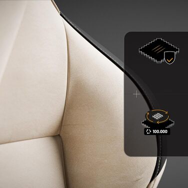 Ігрове крісло Diablo Fabric, ергономічне, з магнітним підголівником та охолоджуваним сидінням, міцна металева основа, регульовані по висоті підлокітники, ПК-крісло, ігрове крісло, 140 кг, Шторм у пустелі