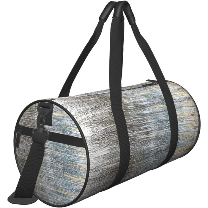 Спортивна сумка, дорожня сумка, з текстурованим принтом масляний живопис, сумка для подорожей на вихідні, чорна, універсальний розмір