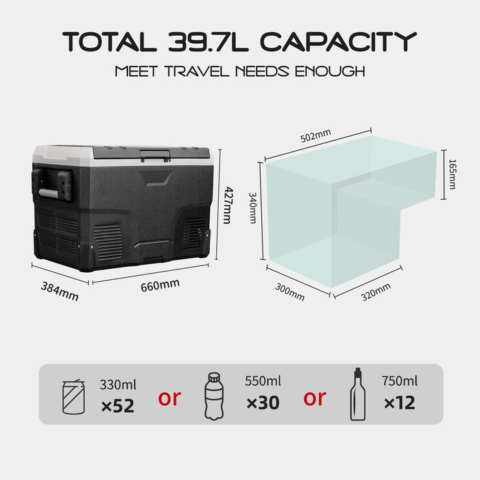Автомобільний холодильник Alpicool IR42 40L Морозильна камера портативний компресорний автомобільний холодильник 12/24V електрични