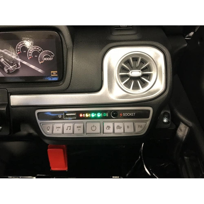 Дитячий електромобіль FINOOS Mercedes G63 AMG 2-місний, двомісний дитячий електромобіль з пультом дистанційного керування - шкірян