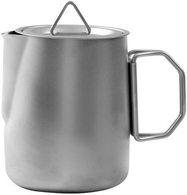 Набір для чаю з нержавіючої сталі на 4 особи, портативний, для кемпінгу, з фільтром та виливом, захищений від протікання, для подорожей та походів.