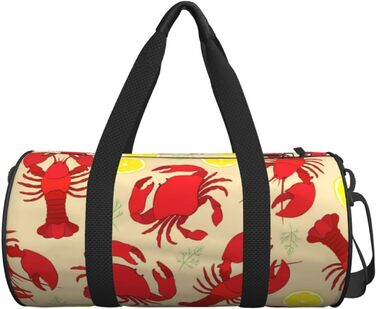 Дорожня сумка-хобо з дизайном омарів та крабів, спортивна сумка для чоловіків та жінок, сумка-мішок, спортивна сумка