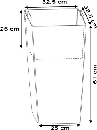 Каструля-таймер на 26,6 л зі вставкою 26,5 x 26,5 x 50 см, антрацитового кольору, чорна одинарна