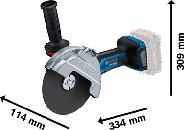Акумуляторна кутова шліфувальна машина GWS 18V-180 PC (глибина різання 230 мм, без акумулятора/зарядного пристрою) одинарна, 18V S