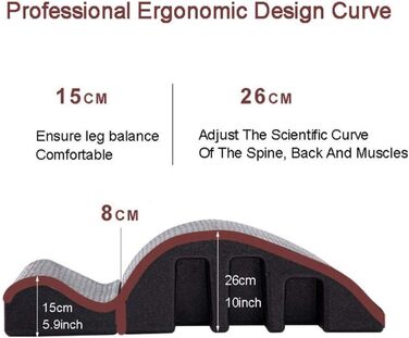 Розгинач спини, підтримка для масажу спини, дуга для пілатесу, коректор вирівнювання хребта, ванна для масажу на столі для пілатесу, роликовий тренажер для йоги, підтримка для корекції постави згинання хребта W