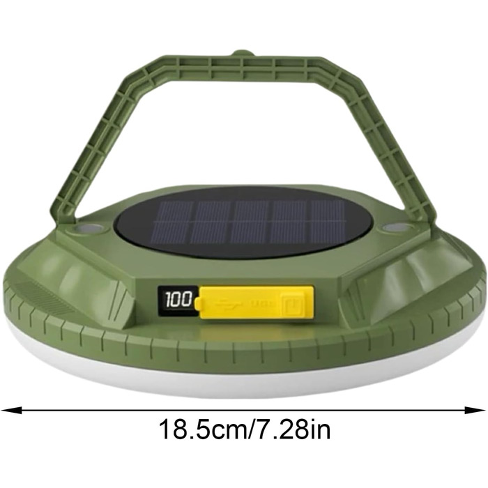 Портативний ліхтар сонячний світильник для намету 1600 люмен Водонепроникний портативний кемпінговий ліхтар для піших прогулянок, походів, активного відпочинку, саду, подвір&39я, патіо, балкона, зелені