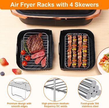 Аксесуари для фритюрниці, аксесуари для фритюрниці для Ninja AF500EU,AF500DE, включаючи силіконову форму, масляний спрей, решітку для приготування їжі, силікон форми для випічки, папір для випічки тощо 24 шт. и