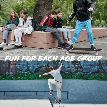 Лонгборд 118 см Pro Cruiser Trick 8-шаровий клен Black довгий круїзер для трюків 46" повний компліт для початківців дорослих підлітків дівчаток хлопчиків ландшафтний фрірайд оригінал 2025