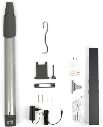 Преміальний радіокерований двигун для маркіз з акумулятором, 10 Н, макс. площа 12 м, легко дообладнається сонячною панеллю, вкл. блок живлення та настінне кріплення (одинарний), 20264