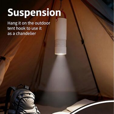 Ліхтар для кемпінгу, акумуляторний світлодіодний ліхтар ємністю 4000 мАг з висувною конструкцією та освітленням 360 з можливістю заряджання для кемпінгу, походів, надзвичайних ситуацій, відключення електроенергії, білий