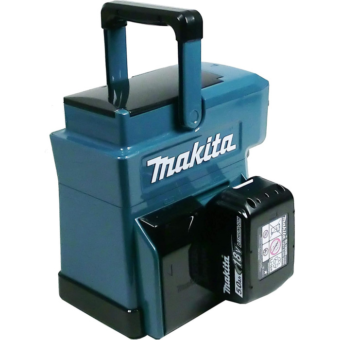 Акумуляторна кавова машина Makita DCM 501 з акумулятором 5 Ач і зарядним пристроєм
