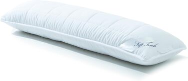 Подушка для сну на боці з акватекстилю 40 x 145 см, подушка для годування грудьми на блискавці 1500 г, клімат-регулююча подушка для сну на боці Oeko-TEX Soft Touch 40 x 145 см/1500 г