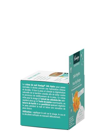 Крем для обличчя Kneipp Гідро-нічний догляд 24 години з органічною календулою та вітаміном Е для нормальної та сухої шкіри веганський 50 мл