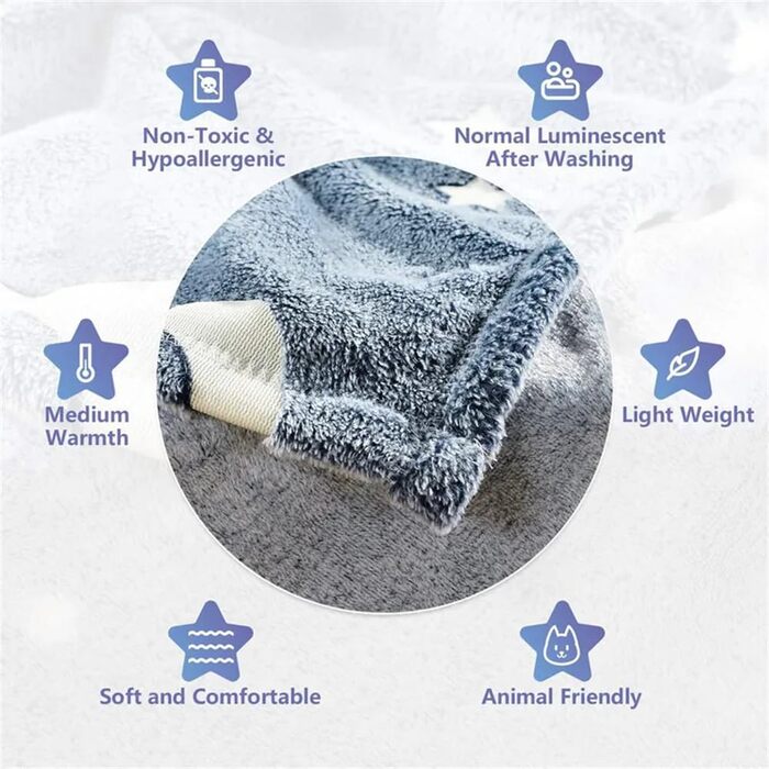 М&39яка ковдра, що світиться в темряві, затишна та м&39яка для ліжка, дивана та софи, сяюча ковдра для дітей та дорослих (150 x 200 см)