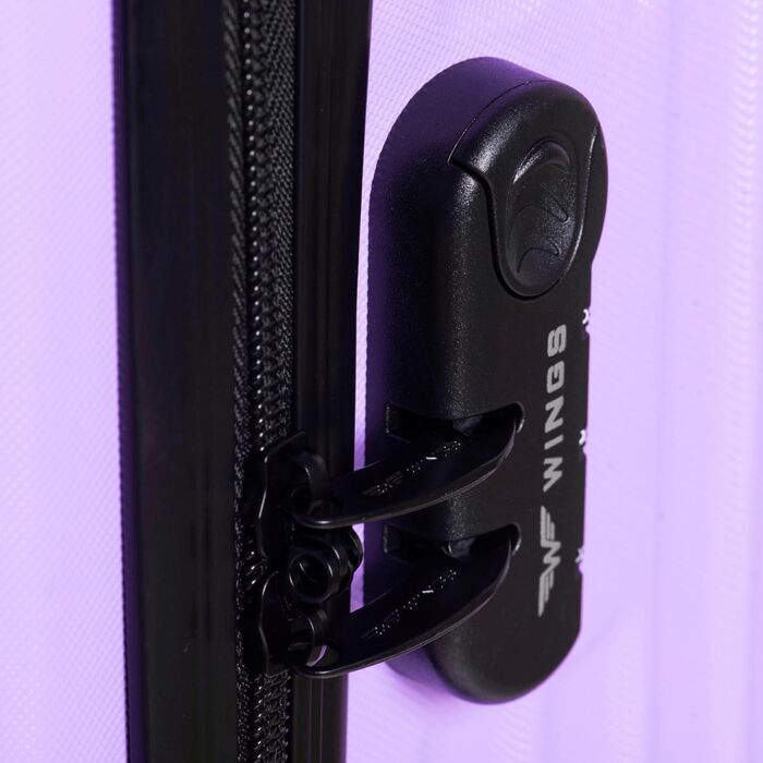 Валіза Wings з твердим корпусом - 66 x 43 x 26 см, велика дорожня валіза та візок - надлегка валіза на колесах - ручна поклажа з колесами - валіза з замком - маленький візок для літака, колір Шампань