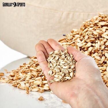 Підкладка для йоги GORILLA SPORTS - Ø20 см, чохол, який можна прати, 100 бавовна, з наповнювачем зі спельти, ручка для перенесення, вибір кольорів - йога-рулон, подушка для йоги, підкладка для йоги, пілатес, для відновлювальної йоги, чорний